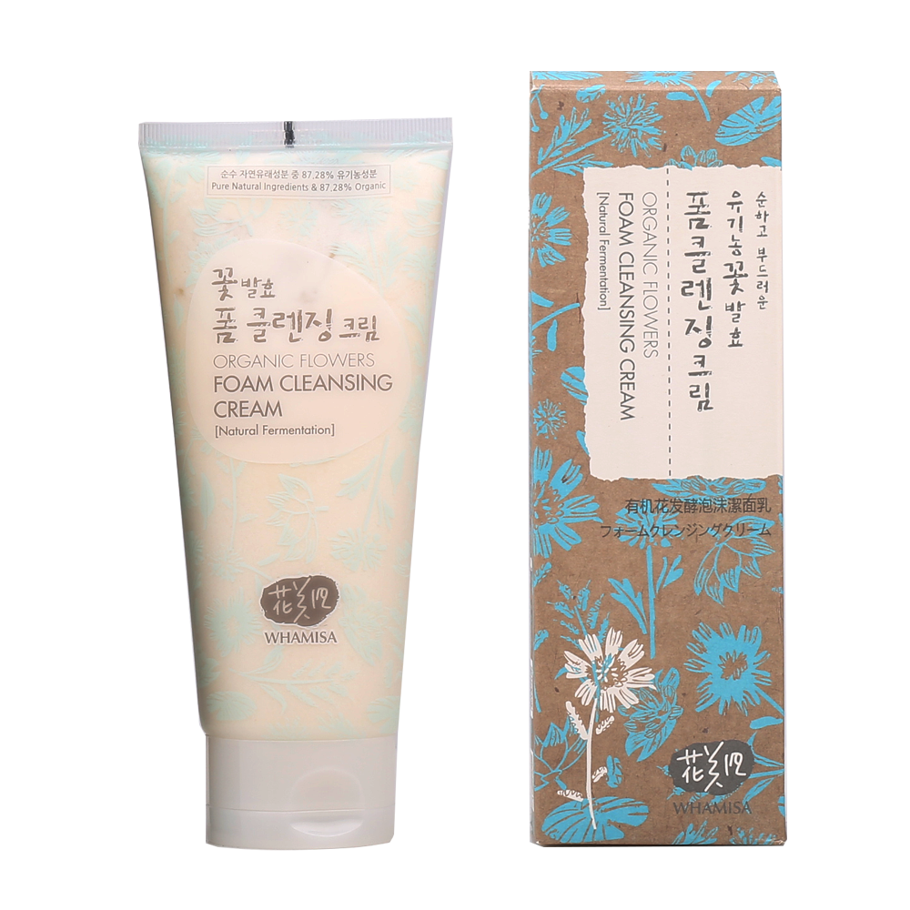 Organic Flowers Foam Cleansing Cream - Whamisa