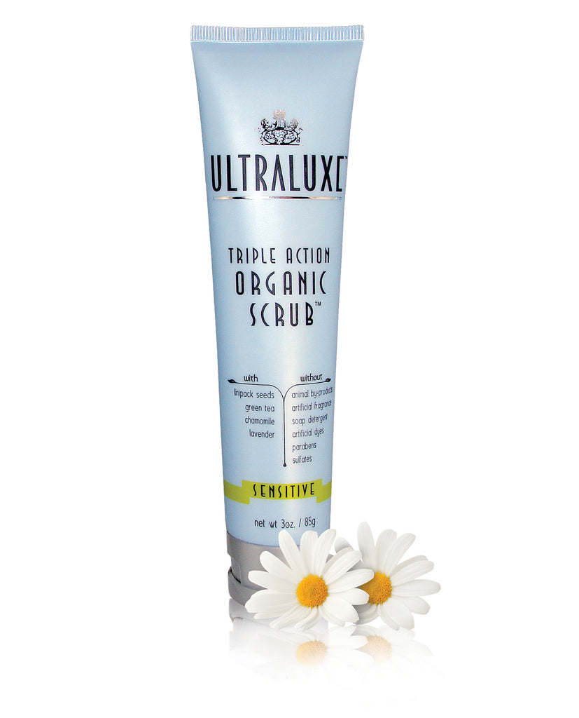 Triple Action Organic Scrub - Sensitive - UltraLuxe - The Beauty Blazers - UltraLuxe